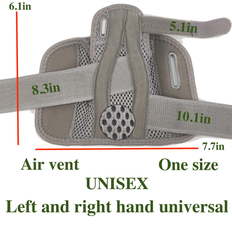 Upgraded Thumb & Wrist Brace for Left or Right Hand - Spica Splint Brace for Carpal Tunnel, Tendonitis, & Arthritis in Hands or Fingers，Universal Size Thumb Support for Arthritis, Tenosynovitis Medium Left and right universal-Grey-Medium