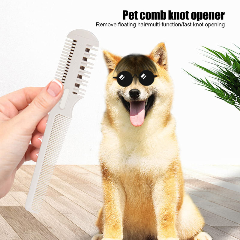 Horoper Dog Cat Hair Trimmer Pet Hair Trimmer Comb Grooming Razor Thinning Dog Cat Floating Hair Remover with 5 Blades - BeesActive Australia