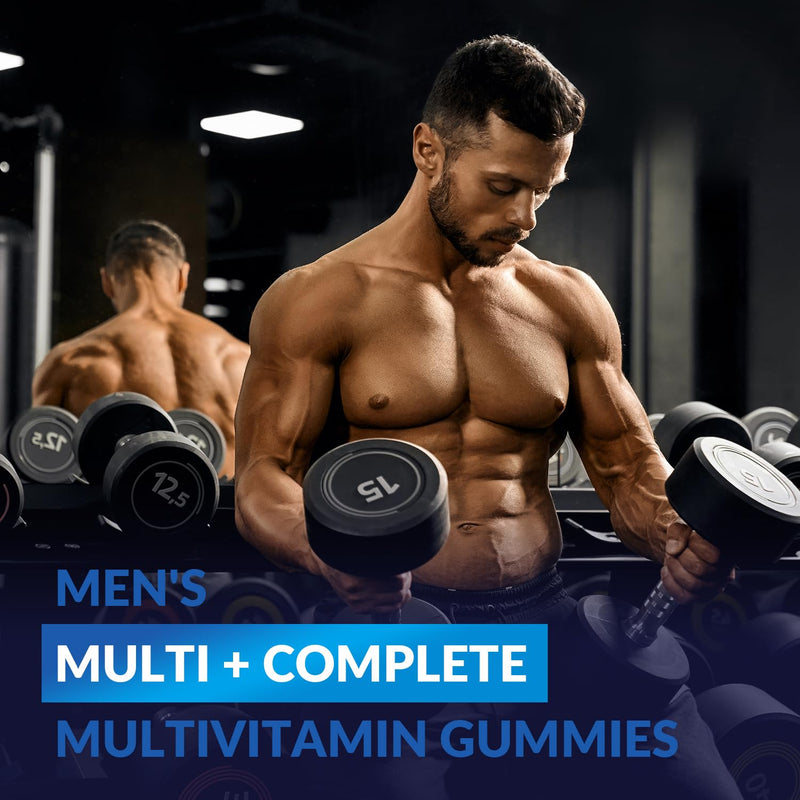 Multivitamin for Men, Mens Multivitamins Gummies w/Omega 3, CoQ10, Lycopene | Methylated Multivitamin, Sugar Free, Vegan 60 Count (Pack of 2)