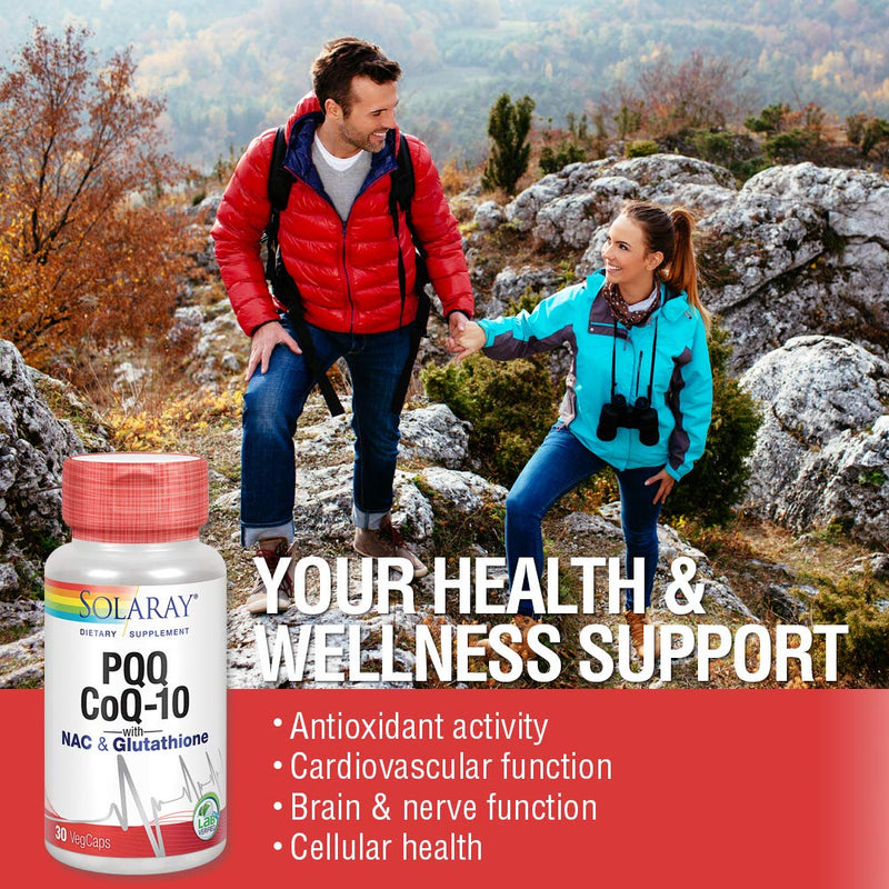 Solaray PQQ CoQ10, Heart Health Support, 30ct