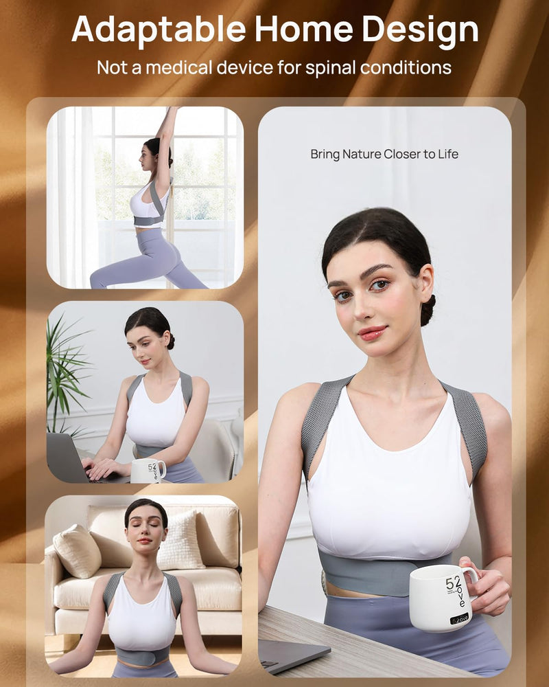 OFIR Upper Back Posture Corrector for Women, After-Work Sofa Reading Support, Twin-Pressure System Back Straightener Posture Brace For Women, 3D Diamond Breathable Cushioning,High-Elastic Straps Small - BeesActive Australia
