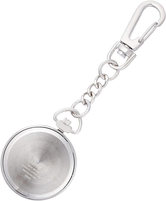 Citizen Q&Q P004-204 Snoopy Waterproof Clip Pocket Watch, White, white b, Snoopy & Woodstock -  Australia