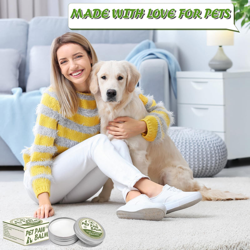 Dog Paw Balm & Nose Balm, Lick-Safe & Moisturizing | All-Natural Moisturizer & Soother for Dry | Deep Repair for Dry, Cracked Paws | Horse Hoof and Joint Care Friendly (Value Size 2.12oz) Value Size 2.12oz