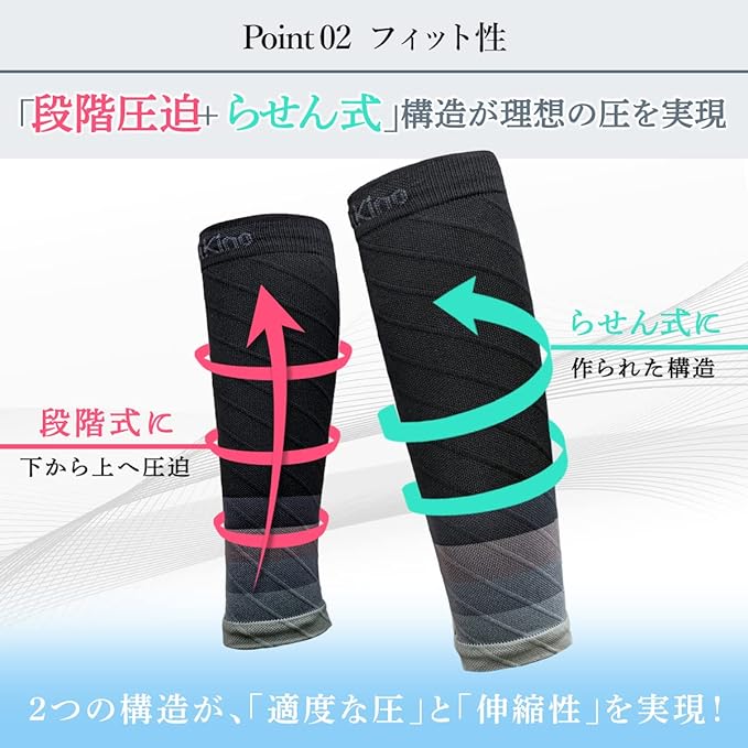 [Rela Kino] Calf Supporter [Supervised by Physical Therapist] Foot Calf Inflated Shin Compression Calf Sleeve Sports Standing Work Men Women - BeesActive Australia