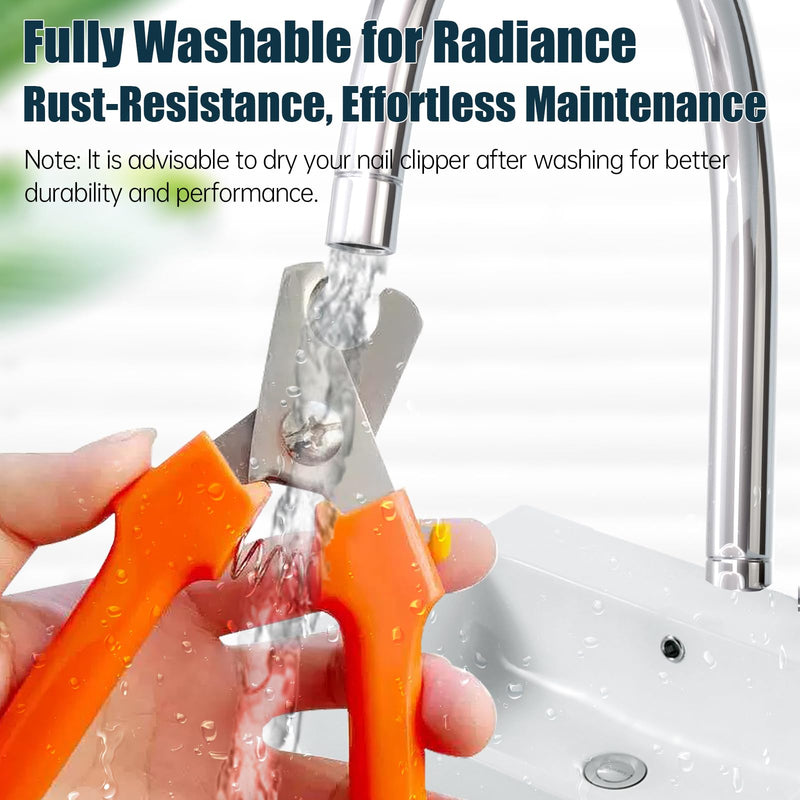 Dog Nail Trimmers 767C - Professional Dog Nail Clippers for Large and Small Dogs, Easy-to-Use Pet Nail Trimmers for Safe and Precise Grooming, Durable Claw Clippers for Paws Care Orange