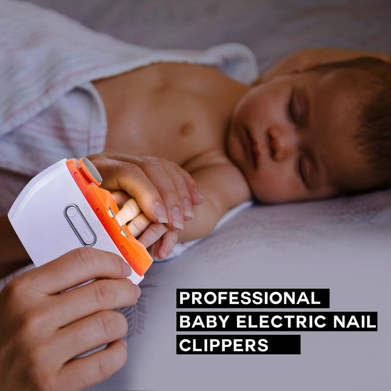 Electric Nail Clipper, 3 in 1 Electric Nail Trimmer and Polisher with LED Light & Clip Storage, USB Rechargeable, 2 Speed Electric Nail File for Baby, Seniors, Kids, Caregivers