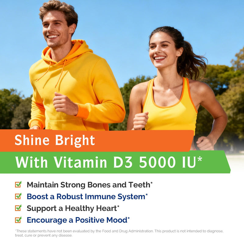 Innate Vitality Vitamin D3 5000 IU (125 mcg) | High Potency, for Bone, Teeth, and Immune Health Support, Non-GMO, No Soy or Gluten