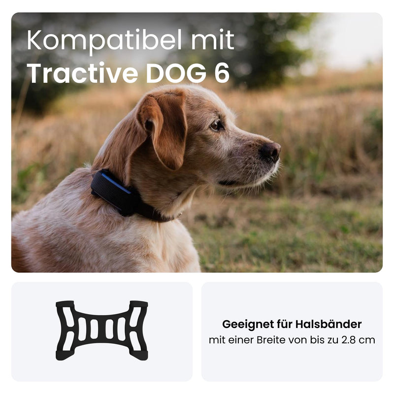 Tractive 2 PCS. Rubber Clips for Tractive Dog 6 GPS Tracker (Black) Black - BeesActive Australia