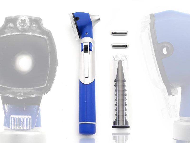 Radiance Otoscope - Ear Scope with LED Light and Speculum for Ear Examination and Diagnosis - Ideal for Professional use - Lifetime Warranty - Blue - BeesActive Australia