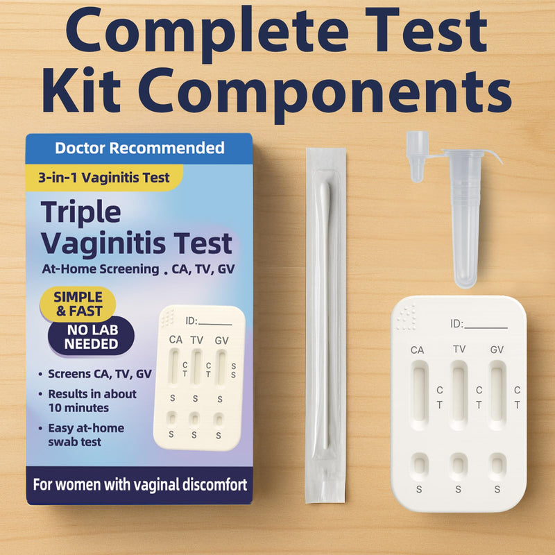 3-in-1 Vaginitis Self-Test Kit for Women – Vaginal Infection Test at-Home Check for Common Discomfort Clues – Fast, Simple Results – 1 Test - BeesActive Australia