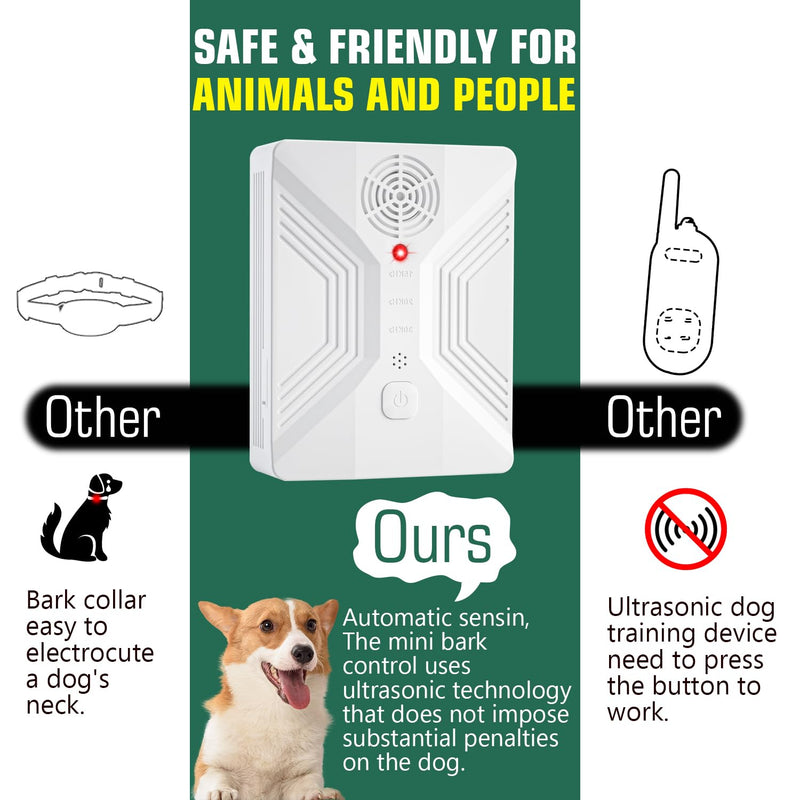 Anti Barking Device, Ultrasonic Bark Box wirh 3 Modes, Rechargeable Dog Bark Deterrent Devices Indoor & Outdoor, Dog Barking Stopper for Dogs Training & Behavior Aids - BeesActive Australia