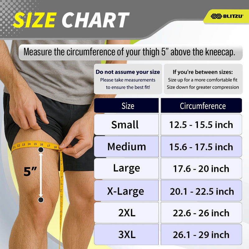 Knee Sleeves for Men and Women 2 Pack, Compression Knee Brace for Running, Workout, Sports, Knee Braces for Meniscus Tear, ACL, Arthritis, Joint Pain Relief and Injury Recovery Plus Size Black 2XL