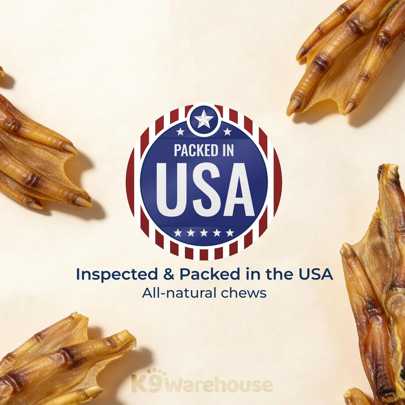 K9warehouse Duck Feet for Dogs – High Protein Dehydrated Dog Treats, Natural Crunchy Chews with Collagen, Glucosamine & Chondroitin for Joint & Hip Health, Dental Care, Small to Large Breeds (30 pcs) 30 Pack - BeesActive Australia