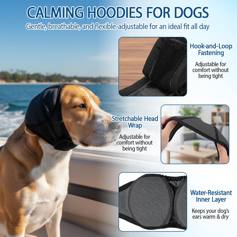 Dog Ear Muffs - Noise Cancelling & Dog Comb for Grooming - Anxiety Relief Ear Protection, Dog Brush for Shedding, Perfect for Fireworks & Travel