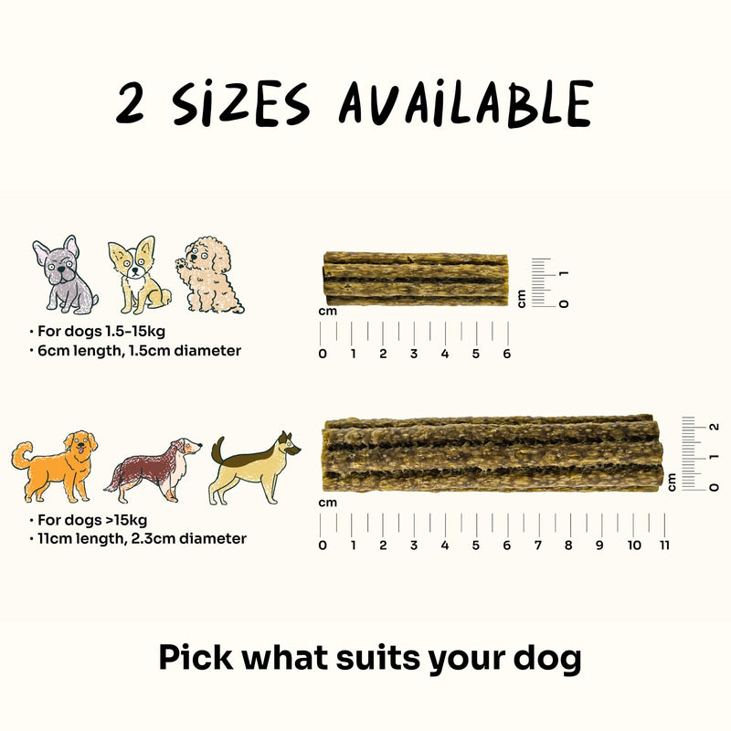 Notti Dental Chews for Medium to Large Breed Dogs – Plaque & Tartar Control Dental Stick, Teeth Cleaning Oral Care Treats, Fresh Breath & Healthy Gums – Duck, Spinach & Broccoli