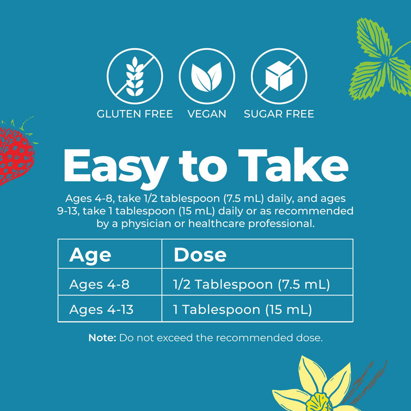 MARYRUTH'S Organic Kids Multivitamin Liposomal, 15.22 oz, Immune Support | Sugar Free, Immune Support, Bone Health, Cognitive Health, Overall Wellness