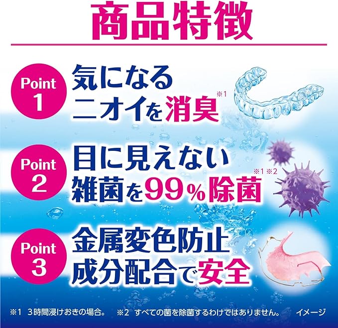 Partial Dent Mouthpiece Cleaner Orthodontic Retainer Mouth Guard Deodorant Disinfectant 48 Tablets Mint Scent Kobayashi Pharmaceutical - BeesActive Australia