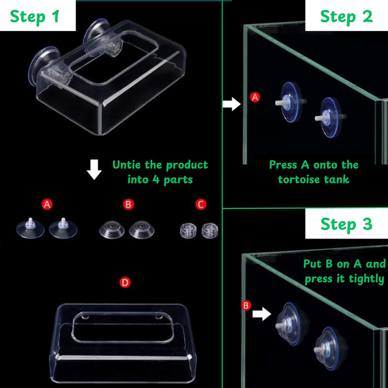 Acrylic Fish Feeding Box Ring for Turtle and Filter Balls Set, Betta Feeding Ring with Nitrifying Balls, Fish Feeding Box, Fish Food Holder, Turtle Enrichment Toys, Turtle Tank Accessories (Clear, S) Clear - BeesActive Australia