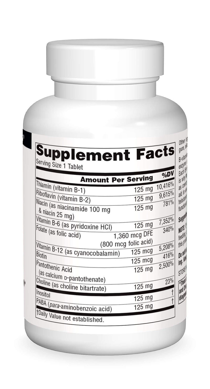 Source Naturals B-125, 60 Tablets | Energy Production Support* 1 60 Count (Pack of 1)