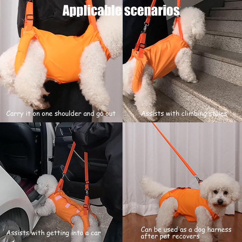 Dog Lift Harness Adjustable Full-Body Dog Harness with Handles for Senior Dogs with Joint Injuries/Disabilities (S) S
