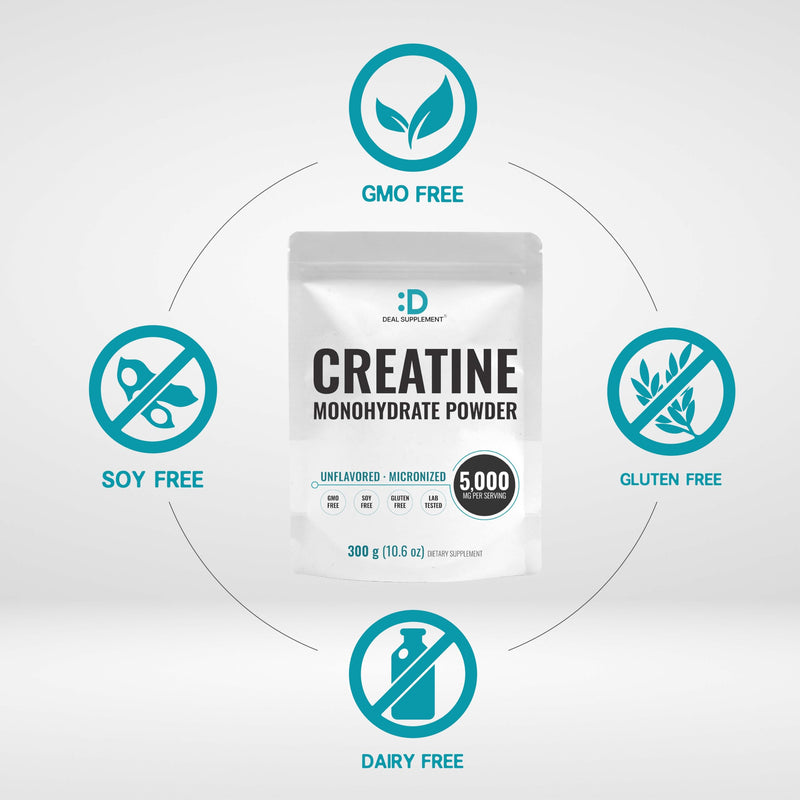Instant Creatine Monohydrate Powder, 5g Per Serving ‚Äì 60 Servings | Micronized, Unflavored, Fast Absorbing Formula | Supports Strength, Power & High-Intensity Training | Vegan, Keto, Non-GMO 10.6 Ounce (Pack of 1)