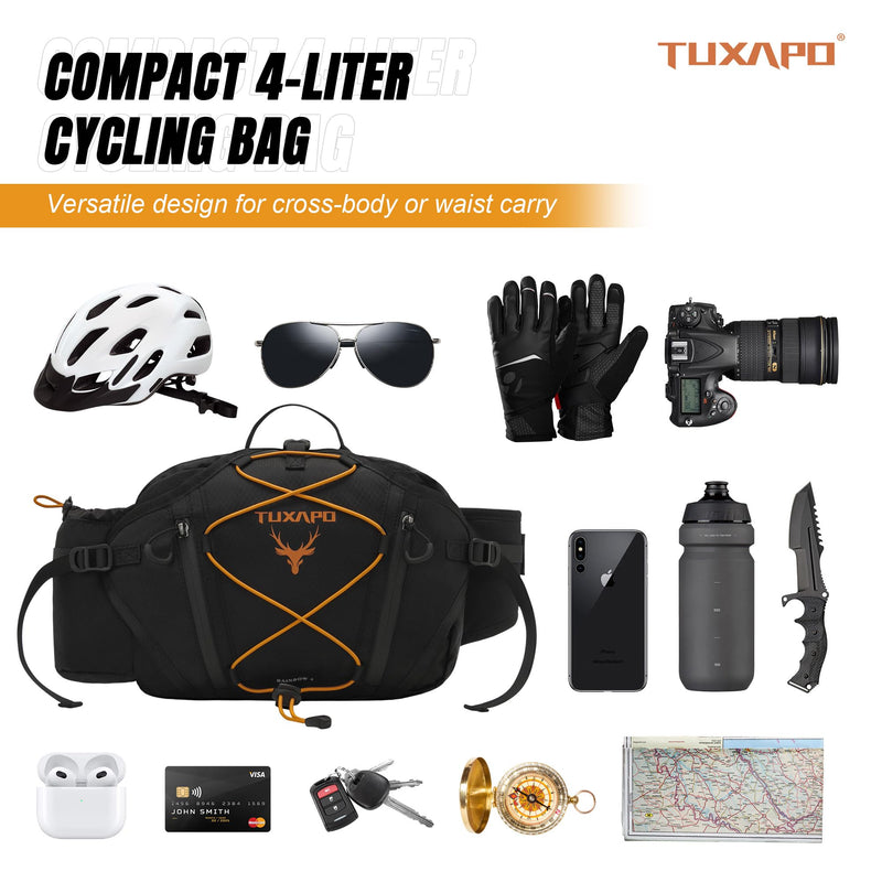 Fanny Pack for Men Black Waist Bags large Running Packs Outdoor Belt Bag for Cycling Hiking Travel Festival Gifts - BeesActive Australia