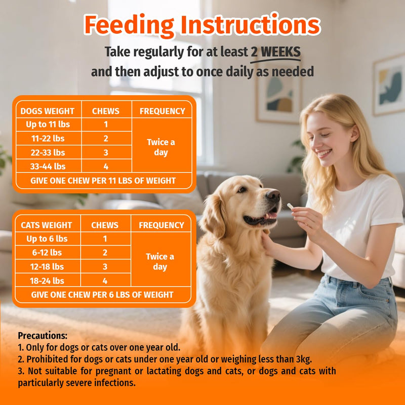 Dog Allergy Relief Chews - Dog Itch Relief - Relieves Rash, Heals Wounds, Soothes Inflammation, Treats Bites, Scratches, Cat Wound Care - 10 Chews