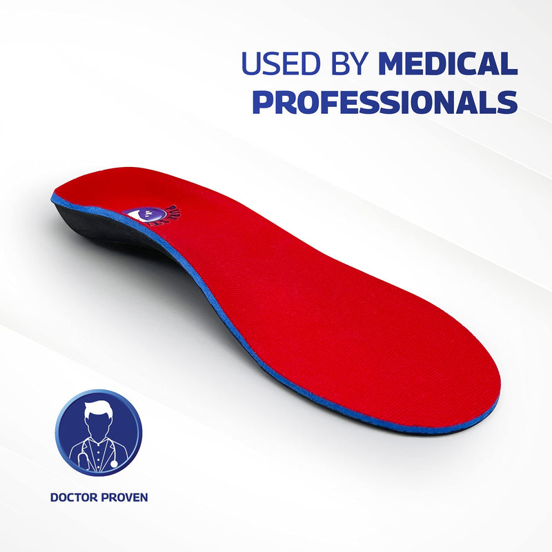 Pure Stride Professional Full Length Orthotics - Shoe Insert & Support for Metatarsals, High Arch, Flat Feet - Pain Relief for Plantar Fasciitis, Arch, Heel - 1 Pair, Men's 7-7.5 / Women's 9-9.5 Generation 2