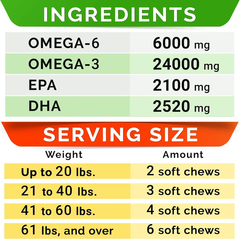 StrellaLab Omega 3 for Dogs - (180Ct) Fish Oil Treats - Allergy & Itch Relief Skin&Coat Supplement - Dry Itchy Skin, Shedding, Hot Spots Treatment, Anti Itch - Pet Salmon Oil Chews - Smoked Salmon - BeesActive Australia