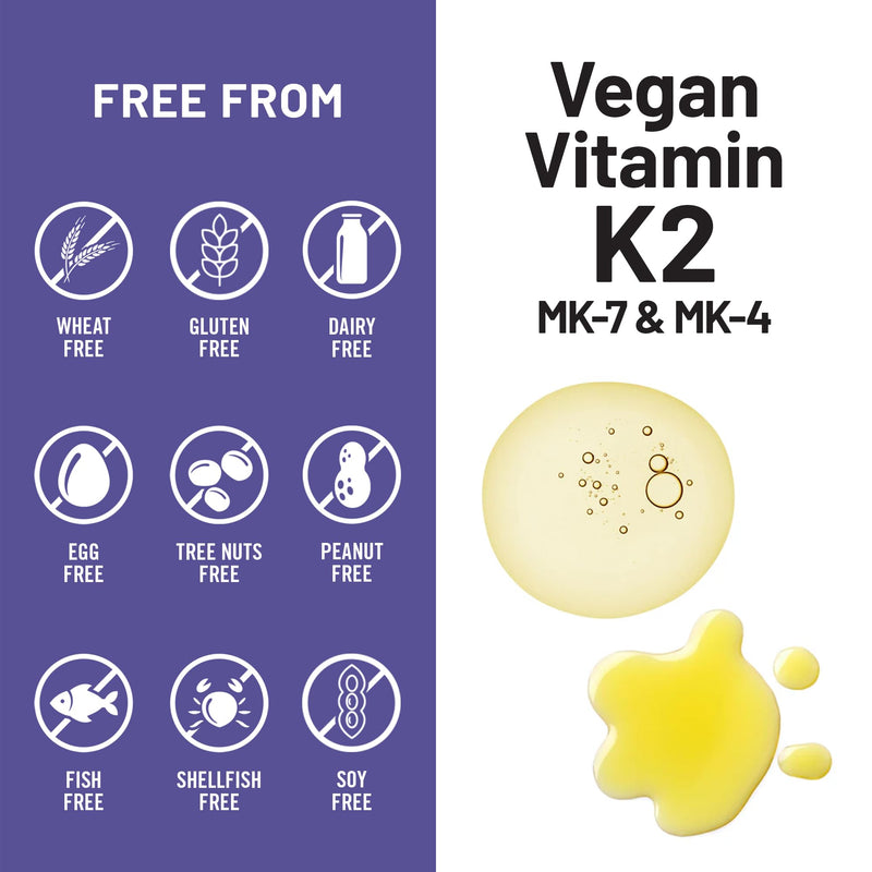 NatureWise Vitamin K2 600mcg Supplement with MK-7 100mcg & MK-4 500mcg - Enhanced Bioavailable Formula - K Complex for Bone and Heart Health - Vegan, Gluten Free, Non-GMO -180 Softgels[6-Month Supply] 180 Count (Pack of 1)