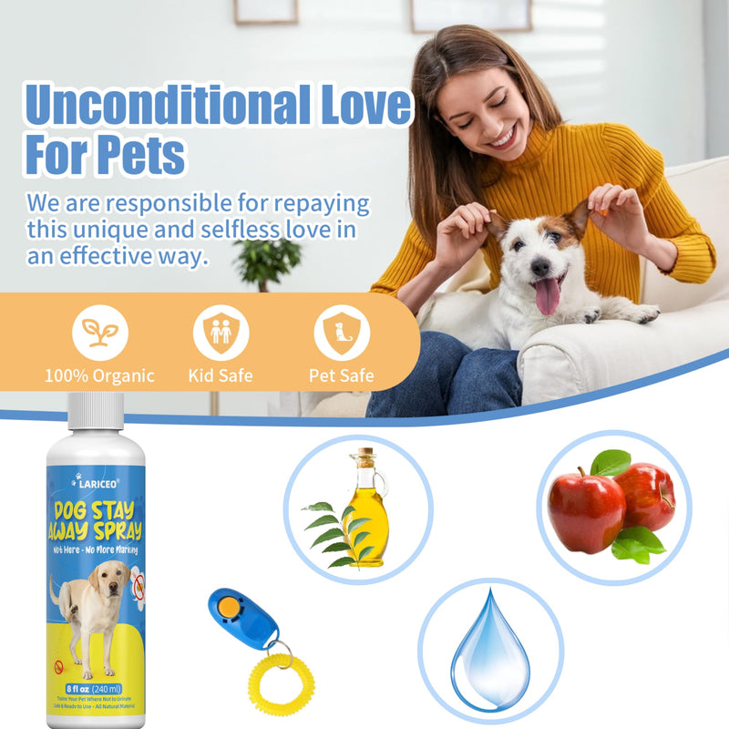 8 Oz Solution to Keep Dogs from Marking Indoors, Behavior Support Spray to Stop Dogs from Marking Their Territory, Gentle and Effective Pet Behavior Aid 8.0 Fl Oz