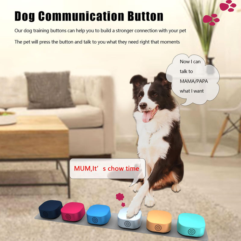Dog Buttons for Communication Voice Recording Training Buzzer 30S Repeatable Pet Speaking Puzzle Toy for Cats & Dogs Clicker Dog Talking Button Set for Study Office Home 4 Packs Dog talking button set pack of 4 - BeesActive Australia