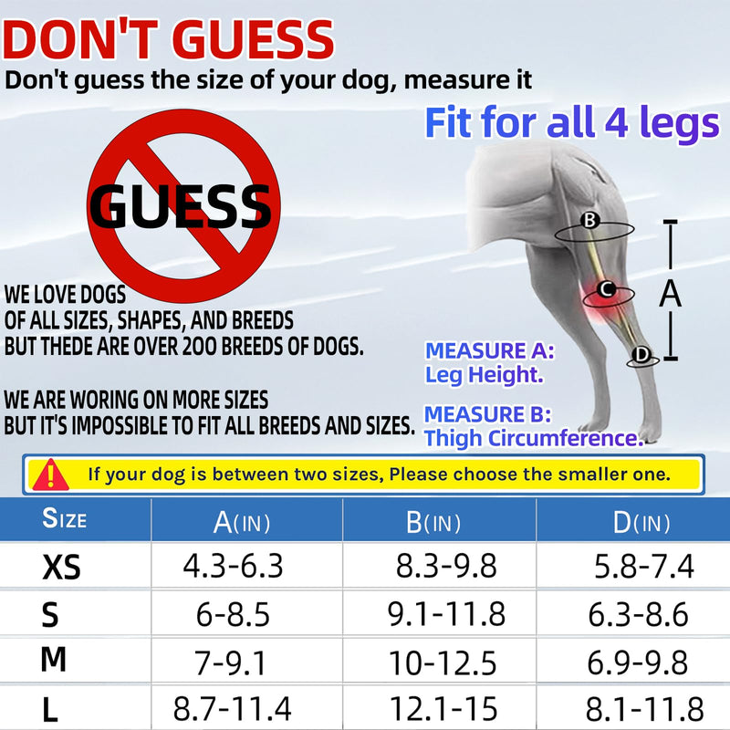 L Dog Leg Braces for Back Leg for Support with Cruciate Ligament Injury-Better Recovery with Dog Knee Brace for Torn Acl Hind Leg-Adjustable Hip Dysplasia Dog Acl Brace Hind Leg Rear New((L)