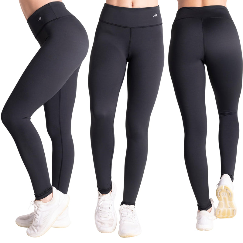 CompressionZ Women's Compression Leggings, High Waisted Soft Stretchy Pants X-Large Black