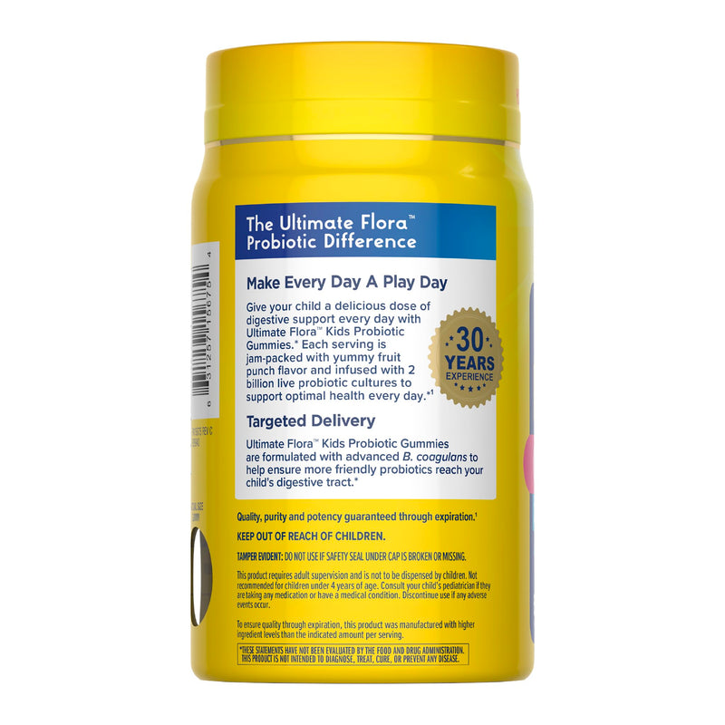 Renew Life Ultimate Flora Kids Probiotic Gummies 2 Billion CFU | 60 Vegan Gummies | Supports Digestion and Optimal Health | Dairy, Soy and Gluten Free Original