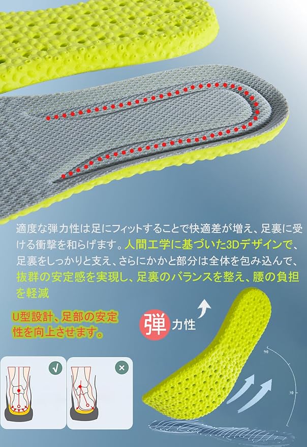 Insole, Sports Insole, Support, Ultra Lightweight, Insole, Soft, Cushioned, Latex, Standing Work, Breathable, Adjustable Size, Unisex, Available in 5 Sizes (XL (10.6 - 10.8 - BeesActive Australia