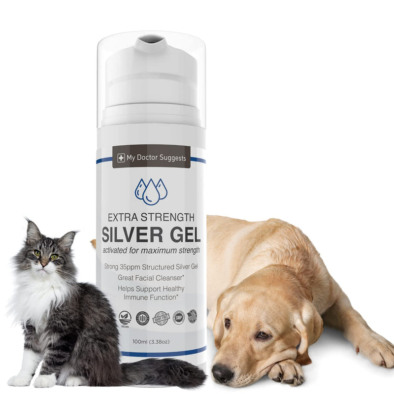 Structured Colloidal Silver Gel Extra Strength - Topical Cooling - pH Balanced 35ppm Structured Silver Provides Soothing Relief of Burns & Skin Irritations 1