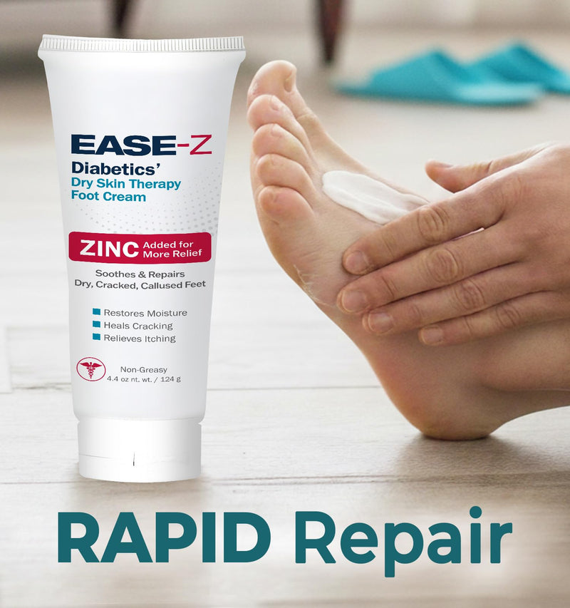 Diabetic Foot Cream. Clinically Proven Ingredients and ZINC Relieve Dry, Cracked, Callused Feet and Hands. Soothes Pain and Burning. Shea Butter moisturizes. Fast-Acting, Long-Lasting. 4.4 oz. - BeesActive Australia