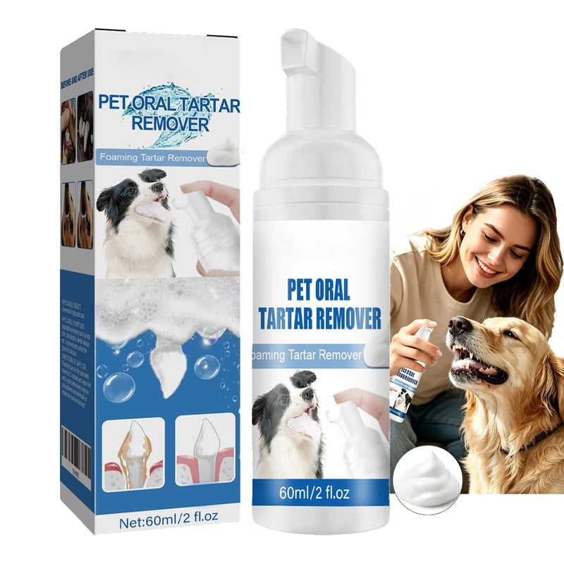 Pet Oral Care Spray – Foaming Dog Teeth Cleaning Spray, Helps Reduce Plaque & Tartar, Eliminate Bad Breath, Support Healthy Gums & Clean Teeth, No Brushing Needed for Daily Oral Care – 2 Fl. Oz blue 1 pack