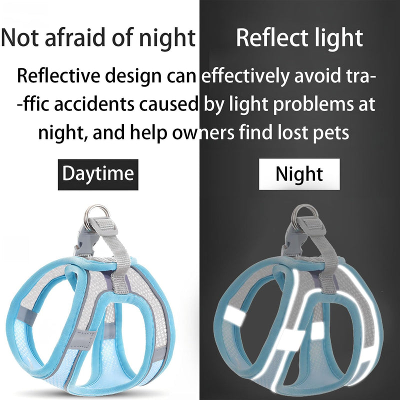 Cat Harness and Leash Set,Escape Proof Adjustable Kitten Vest Harnesses for Small Medium Cats with Reflective Strips(6.6-13.2lb) - BeesActive Australia