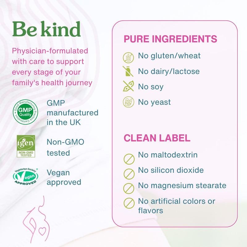 Igennus Methylated Prenatal Multivitamin, Folate for MTHFR, Pure & Clean | Choline & Gentle Iron, High Absorption Prenatal Vitamins for Women with Calcium & Magnesium, Vegan, Halal, 60 Tablets 60 Count (Pack of 1)