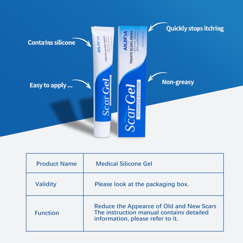 Silicone Scar Gel Advanced Scar Cream for Old & New Scars, Fades C-Section, Keloids, Stretch Marks, Burns, Surgeon Recommended Scar Repair A