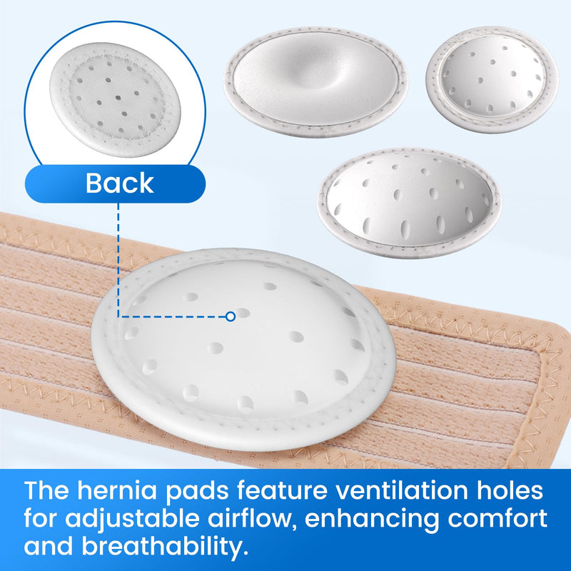 Velpeau Umbilical Hernia Belt Baby Newborn -with 3 Different Shaped Compression Pads, Belly Button Navel Band Wrap Truss Abdominal Binder Support for Infant, Children, Toddler, Kids, One Size < 20" Beige