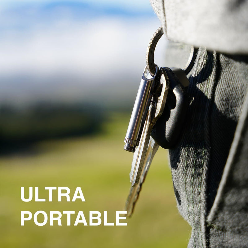 DAILYCARRYCO. TiPick Titanium Toothpick Holder - Portable Metal Travel Toothpick - Reusable EDC Micro Toothpick - Compact & Convenient, On-the-Go - Titanium Construction, Titanium Polished - BeesActive Australia