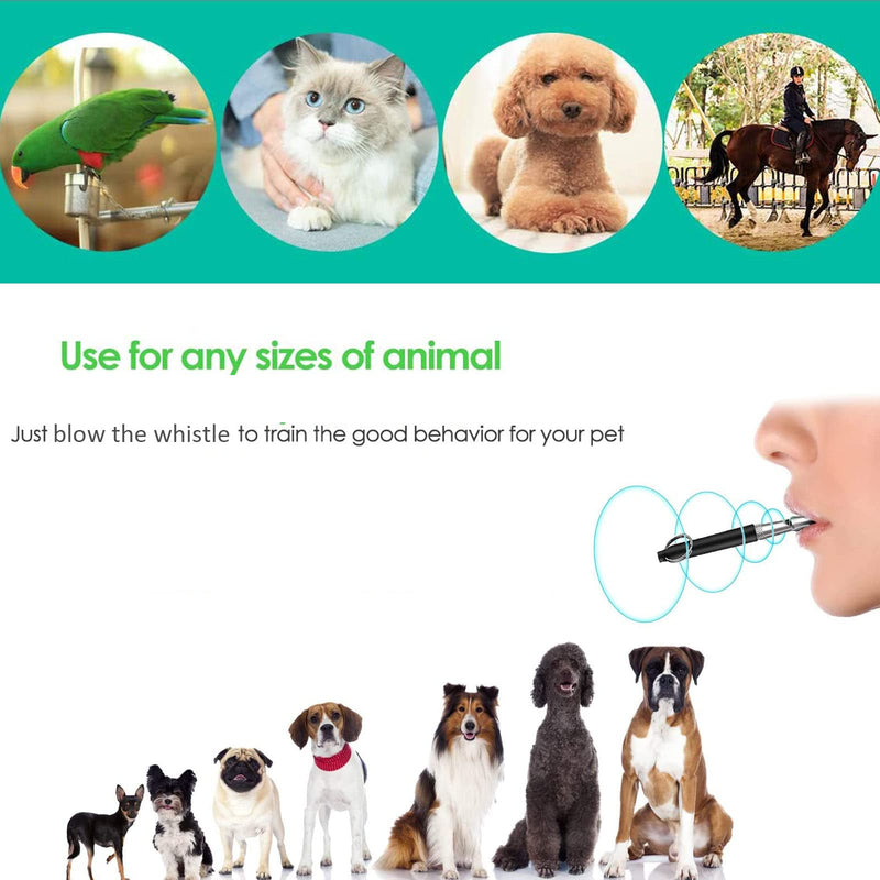 Dog Whistle, 2 Pack Ultrasonic Dog Whistle to Stop Barking for Dogs, Professional Recall Dog Training Whistles, Adjustable Ultrasonic Silent Dog Whistle to Stop Barking Control Devices, with Lanyard - BeesActive Australia