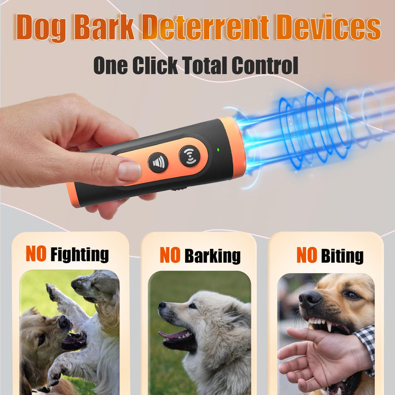Anti Barking Device for Dogs – Ultrasonic Rechargeable Bark Deterrent with 4 Safe Modes, 50ft Range, Portable and Effective for All Dogs