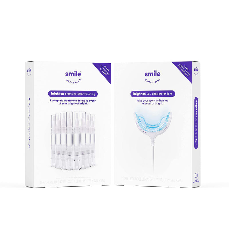 SmileDirectClub Teeth Whitening Kit with LED Light - 8 Pack Gel Pens - Professional Strength Hydrogen Peroxide - BeesActive Australia