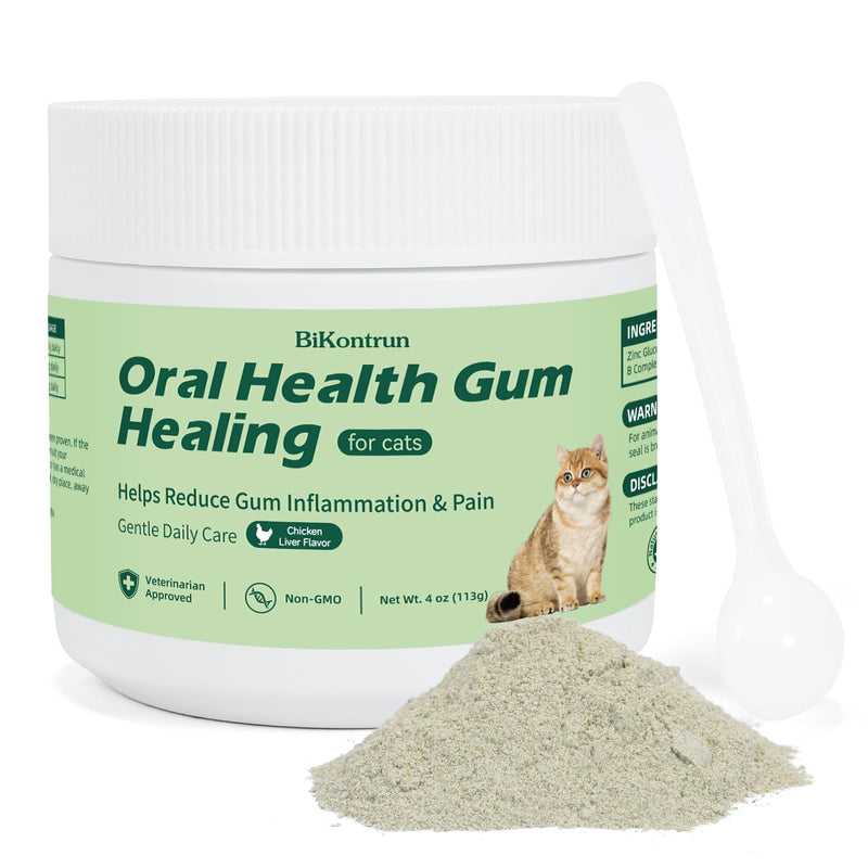 Oral Health for Cats, Cat Gingivitis Treatment, Reduce Gum Inflammation, Redness & Pain, Combats Gum Disease, Natural Plant-Based Active Formula, Cat Oral Care, Gums Health Treatment, 4 oz (113g)
