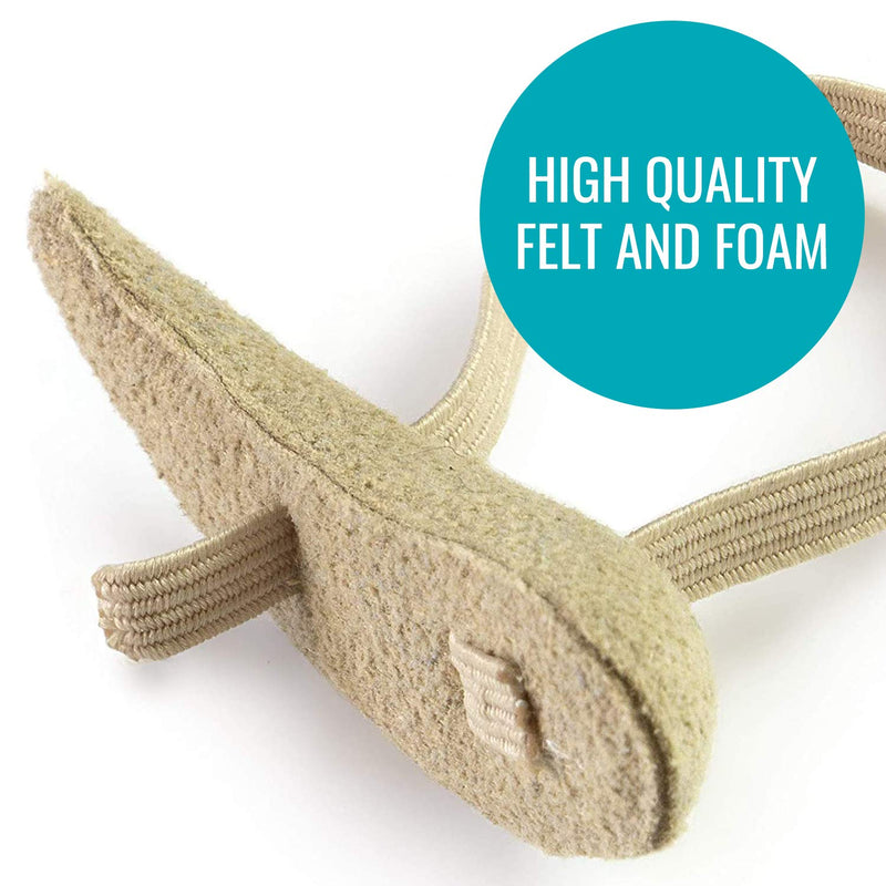 Steins Hammer Toe Crest Cushion and Buttress Pad Reduces Pressure from Calluses and Hammer Toes, Medium Left, Beige, 3 Count - BeesActive Australia