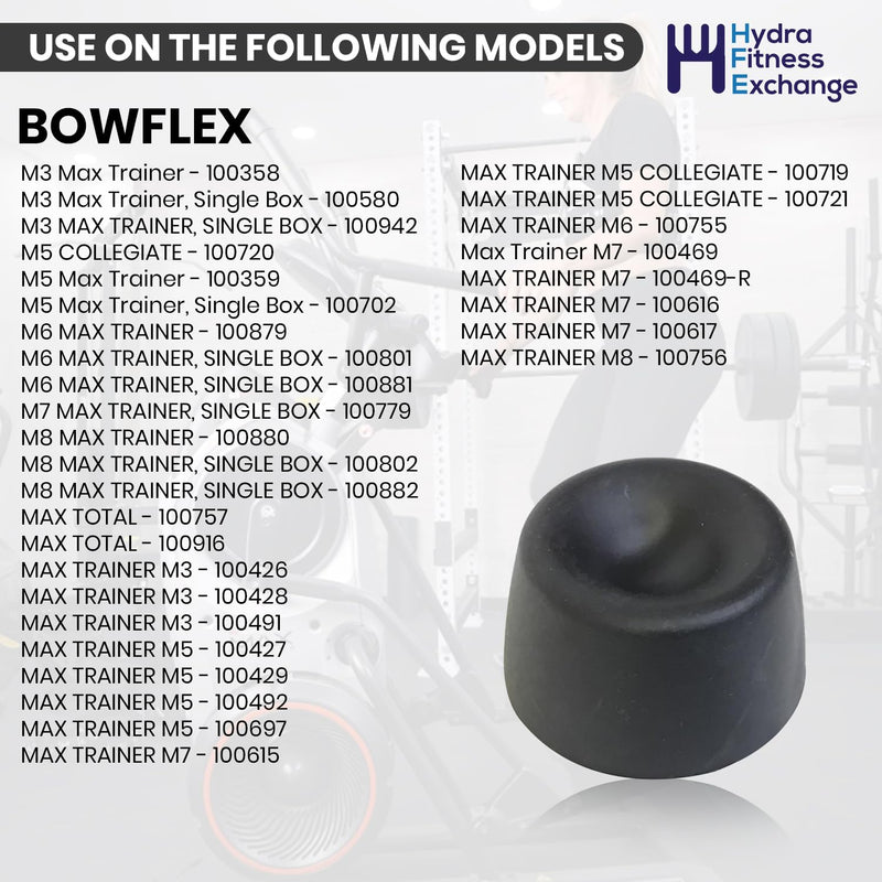 Hydra Fitness Exchange Pivot End Cap 8002576 – Compatible with Bow-Flex Max Trainer M3, M5, M6, M7, M8 Elliptical – Exercise Machine Replacement Part - Black